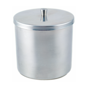 Round Box Inox, with lid 